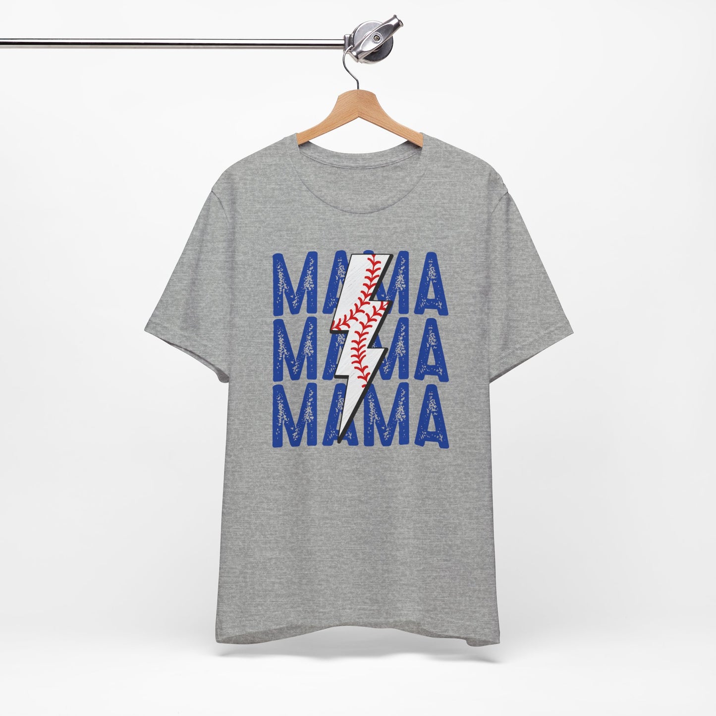 Mama Baseball Bolt Short Sleeve Tee