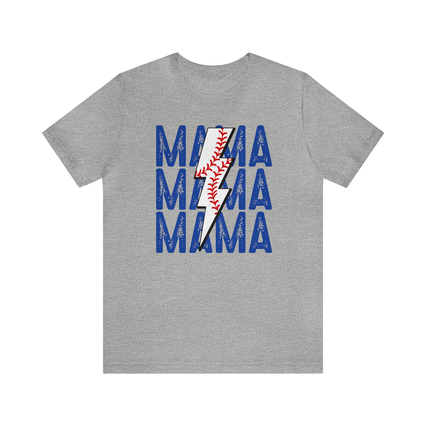 Mama Baseball Bolt Short Sleeve Tee