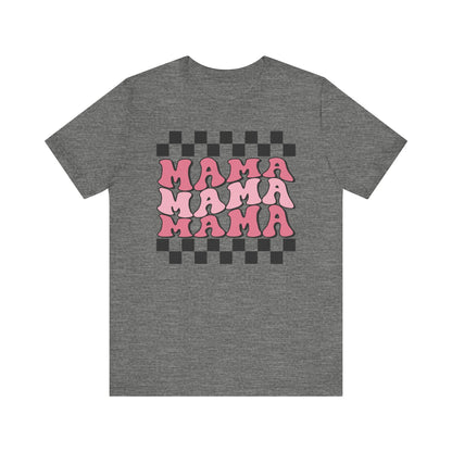 Retro Checkered Mama Short Sleeve Tee