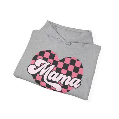 Mama Retro Heart Valentine Hoodie Unisex Heavy Blend™ Hooded Sweatshirt