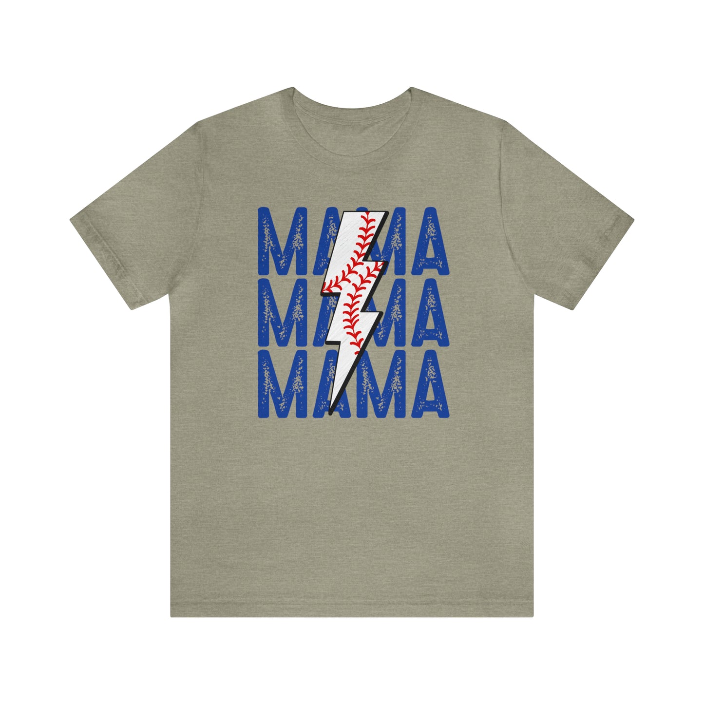 Mama Baseball Bolt Short Sleeve Tee