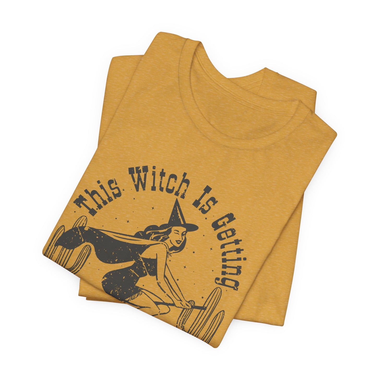 Retro Vibe This Witch is getting hitched Short Sleeve Tee