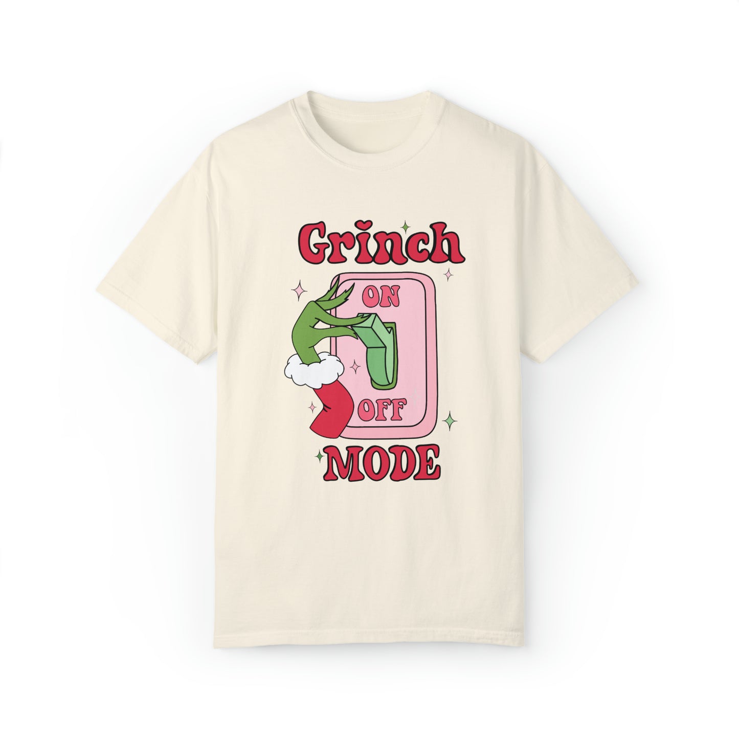 Grinch Mode Christmas Comfort Colors Short Sleeve Tee