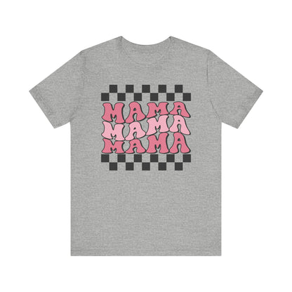 Retro Checkered Mama Short Sleeve Tee