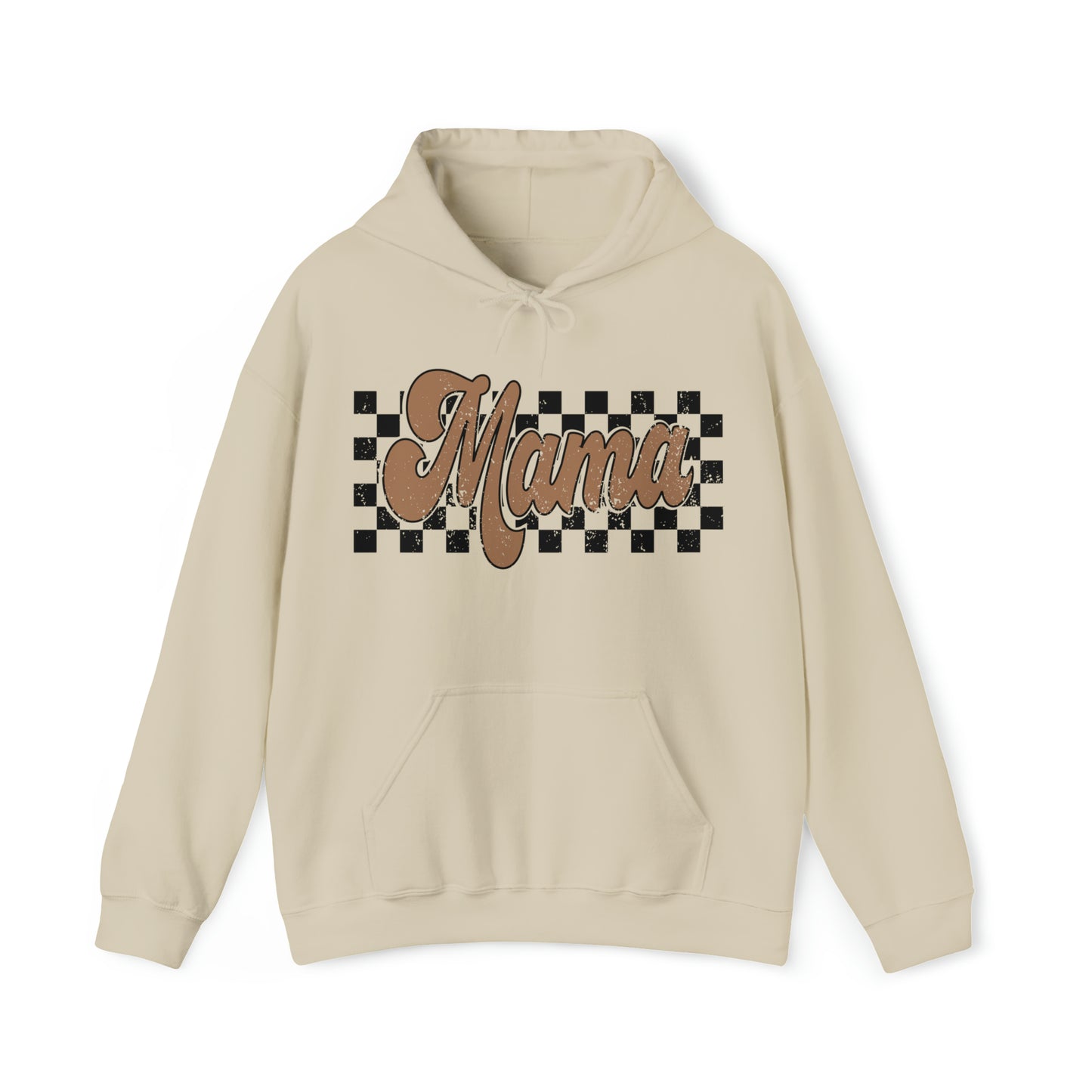 Checkered Retro Mama Hoodie Unisex Heavy Blend™ Hooded Sweatshirt