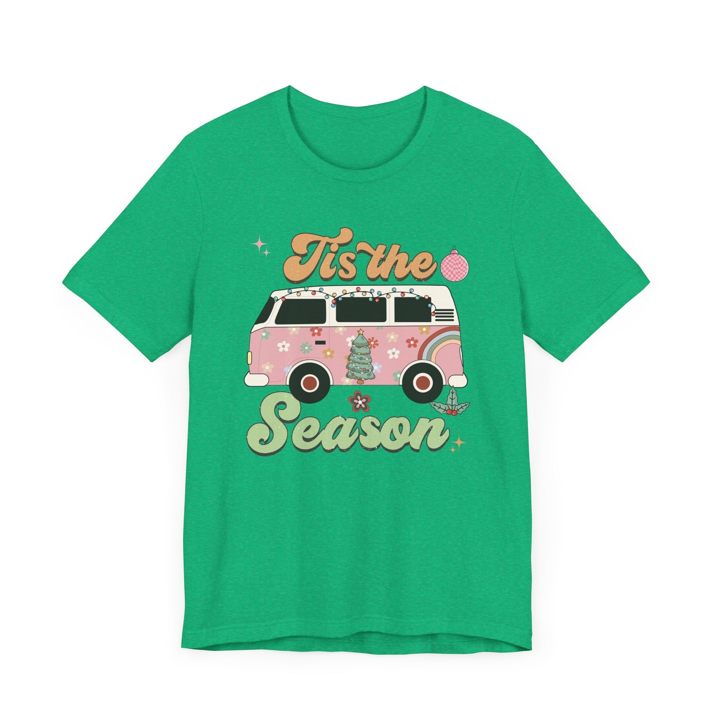 Tis the Season Retro Christmas Short Sleeve Tee