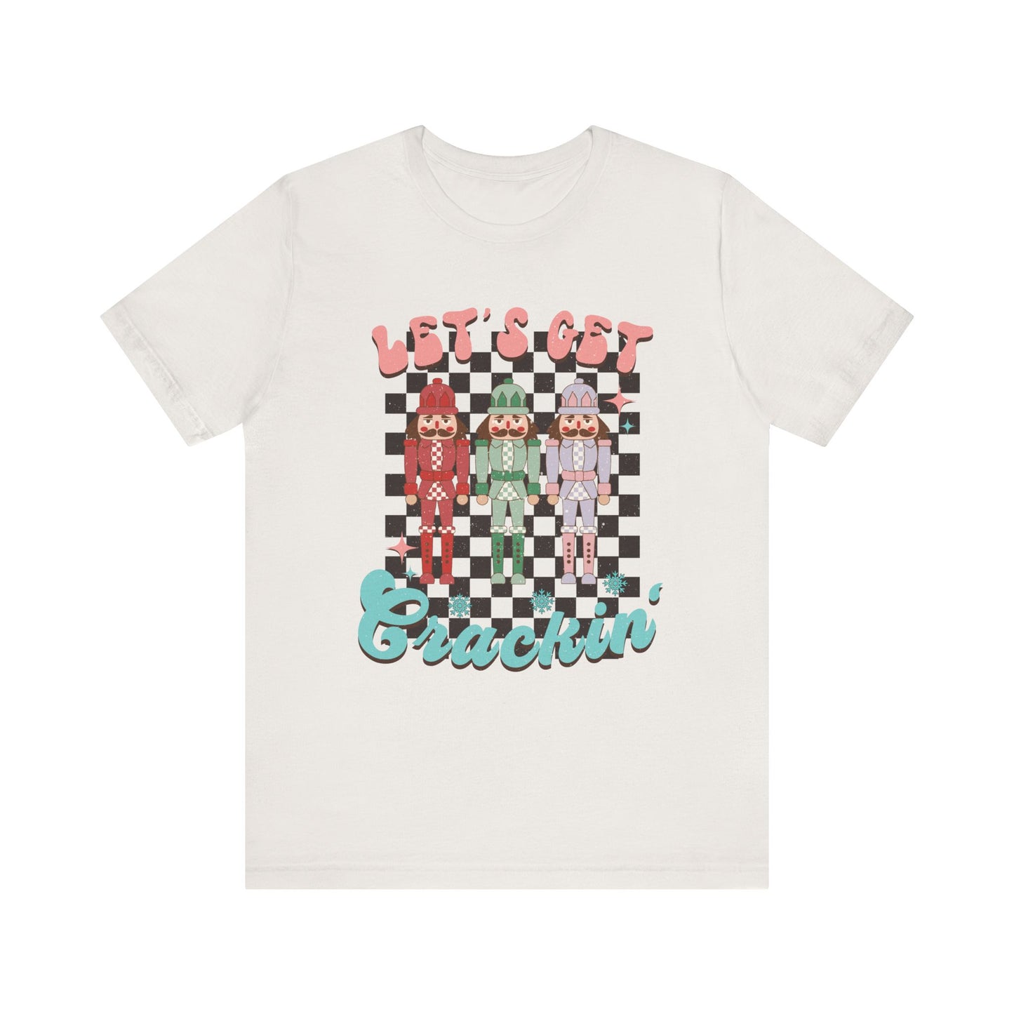 Let's Get Crackin Retro Christmas Vibe Short Sleeve Tee