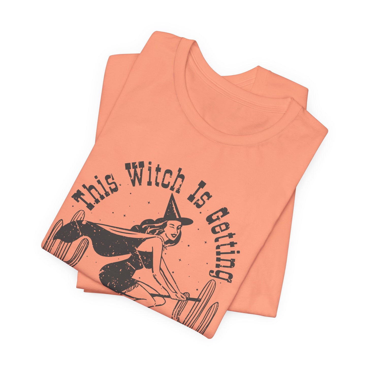 Retro Vibe This Witch is getting hitched Short Sleeve Tee