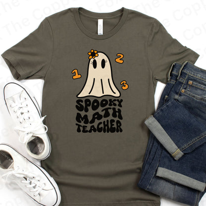 Spooky Math Teacher Halloween Short Sleeve Tee